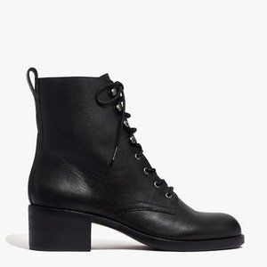 The Patti Lace-Up Boot  in black – Madewell